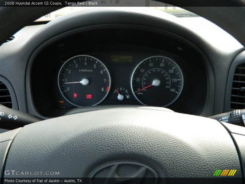 Tango Red / Black 2008 Hyundai Accent GS Coupe