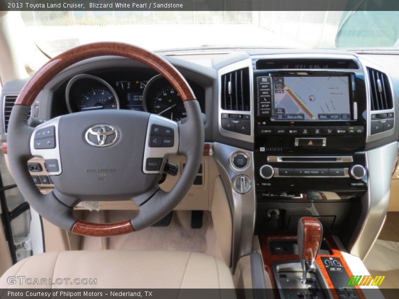 Blizzard White Pearl / Sandstone 2013 Toyota Land Cruiser