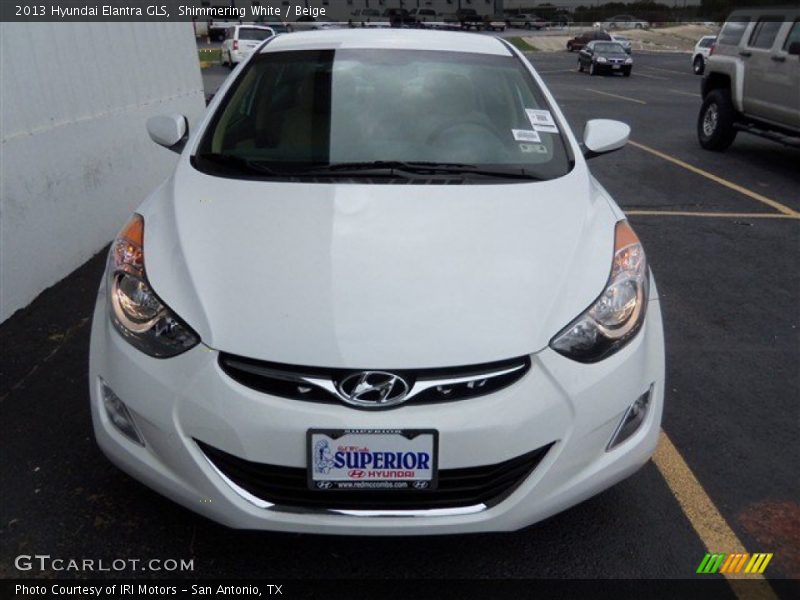 Shimmering White / Beige 2013 Hyundai Elantra GLS