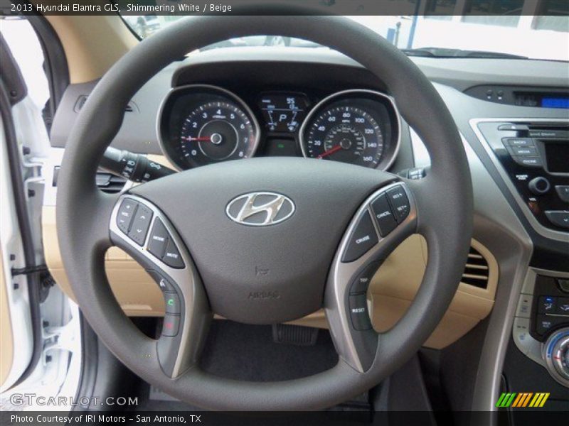 Shimmering White / Beige 2013 Hyundai Elantra GLS