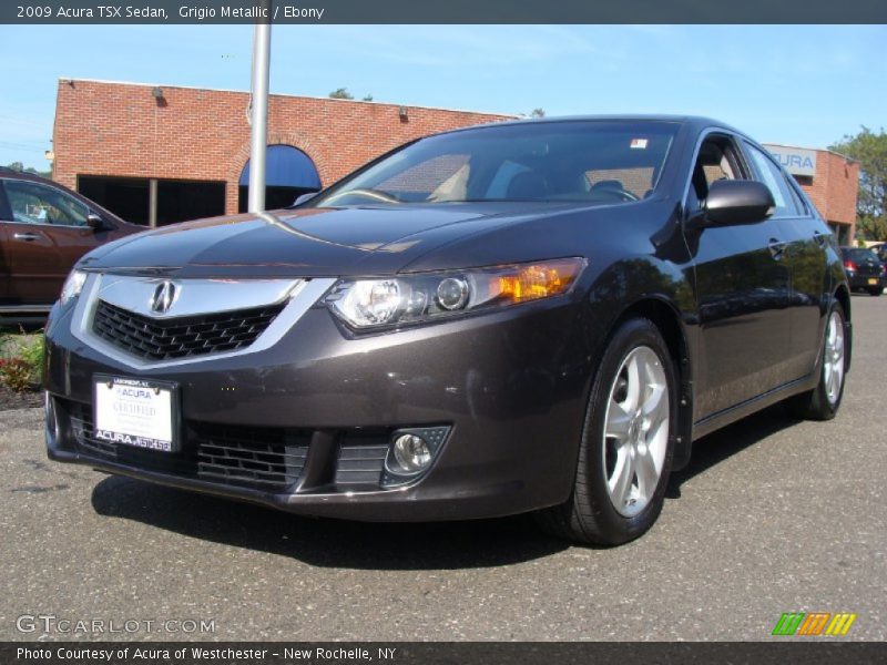 Grigio Metallic / Ebony 2009 Acura TSX Sedan