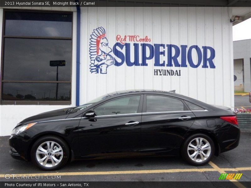 Midnight Black / Camel 2013 Hyundai Sonata SE