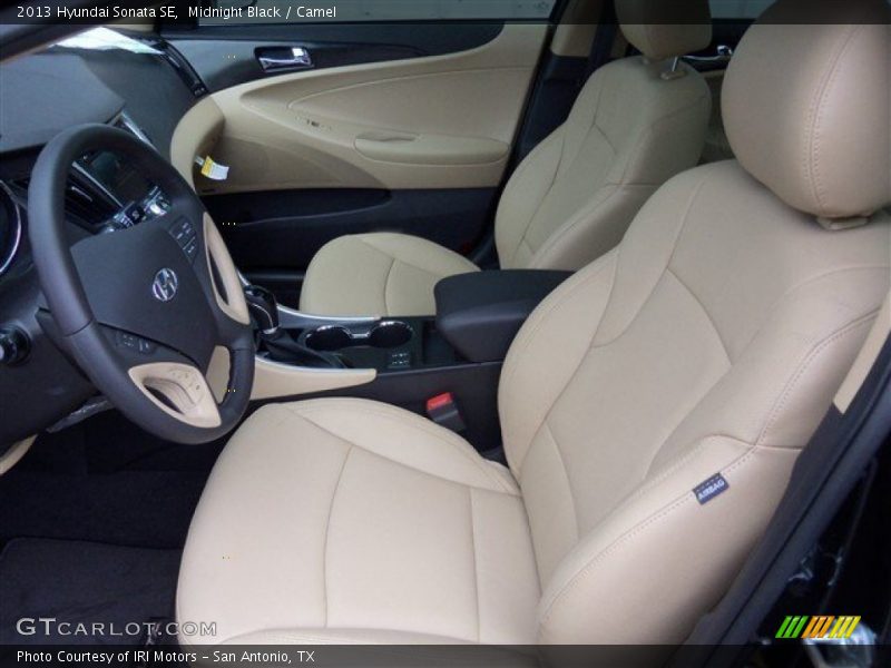 Midnight Black / Camel 2013 Hyundai Sonata SE