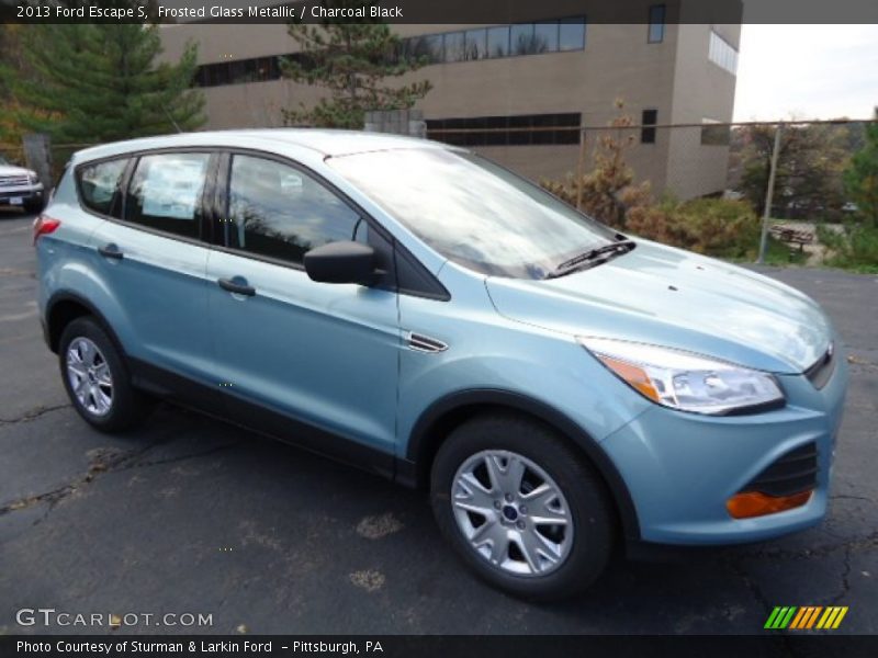 Frosted Glass Metallic / Charcoal Black 2013 Ford Escape S