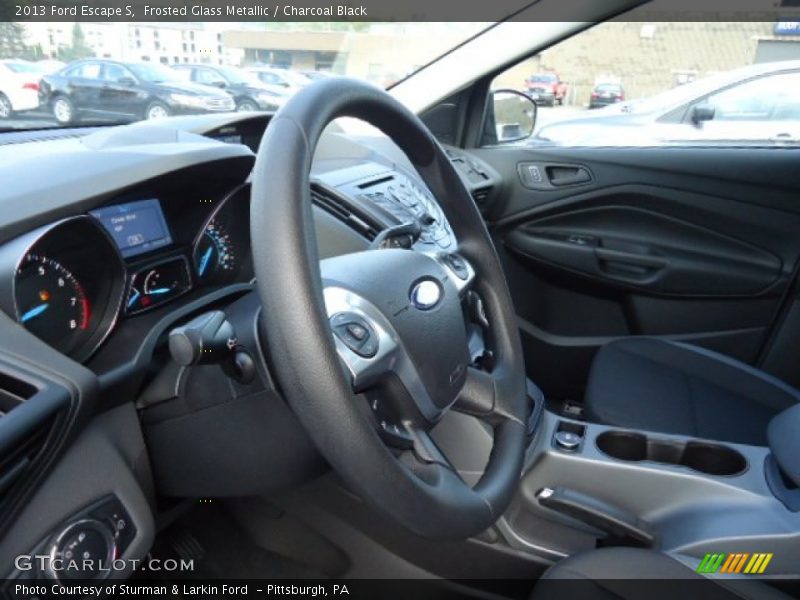 Frosted Glass Metallic / Charcoal Black 2013 Ford Escape S