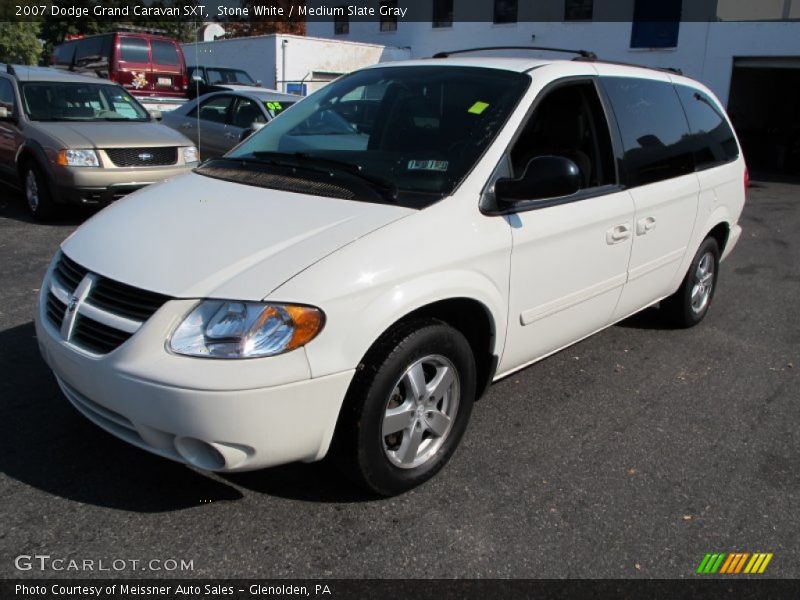 Stone White / Medium Slate Gray 2007 Dodge Grand Caravan SXT