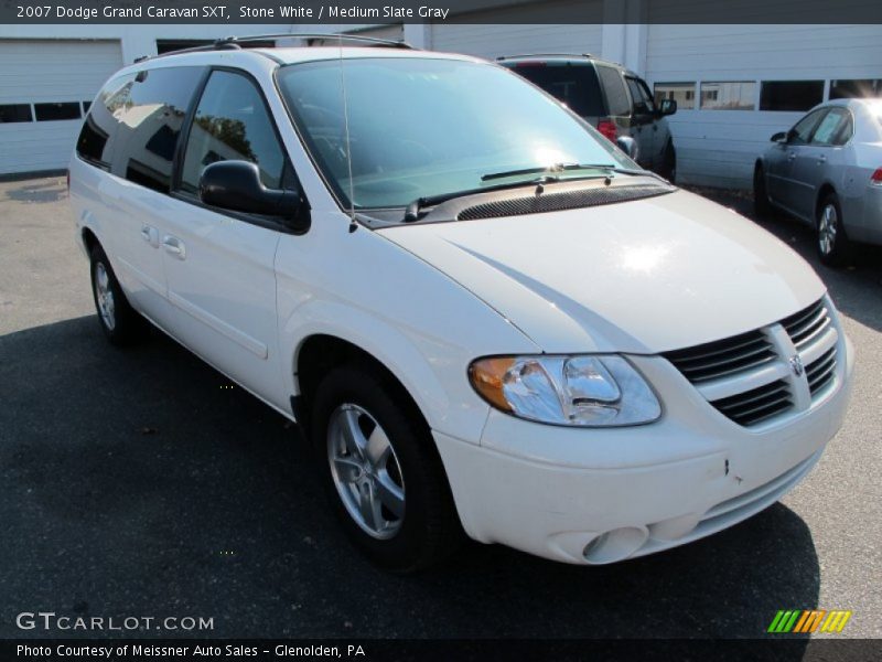 Stone White / Medium Slate Gray 2007 Dodge Grand Caravan SXT