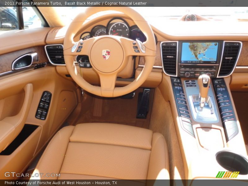 Basalt Black Metallic / Cognac Natural Leather 2013 Porsche Panamera Turbo