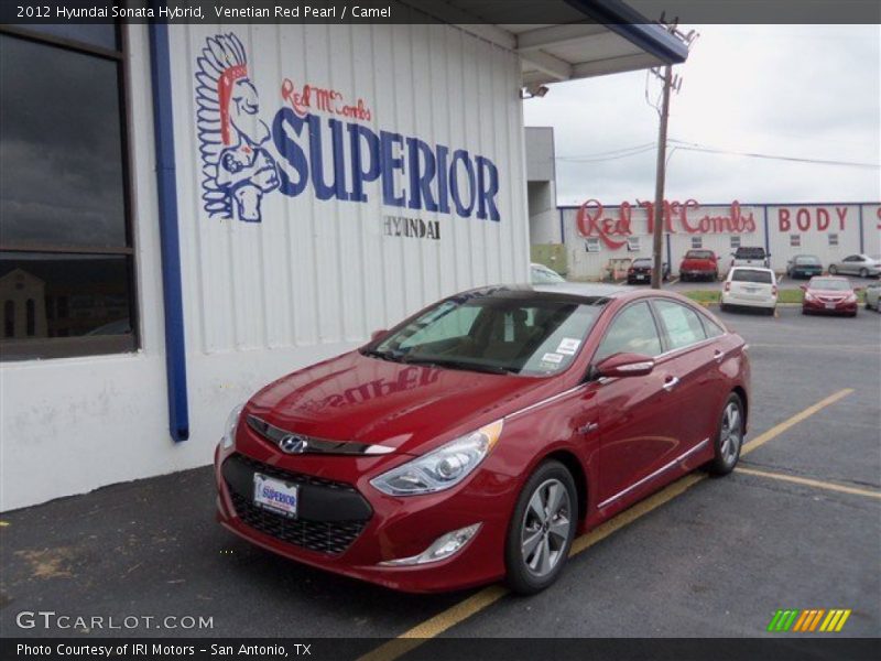 Venetian Red Pearl / Camel 2012 Hyundai Sonata Hybrid