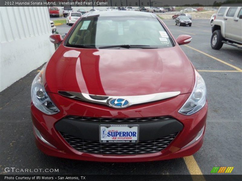 Venetian Red Pearl / Camel 2012 Hyundai Sonata Hybrid