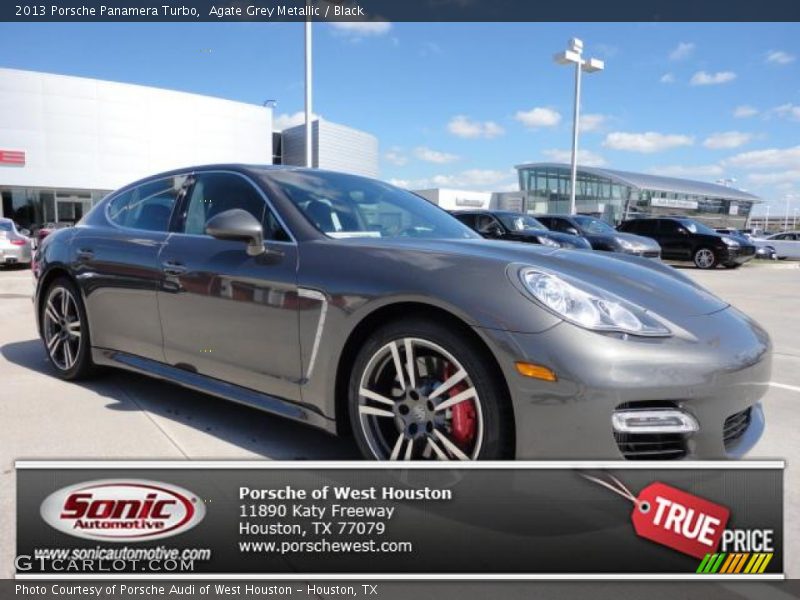 Agate Grey Metallic / Black 2013 Porsche Panamera Turbo