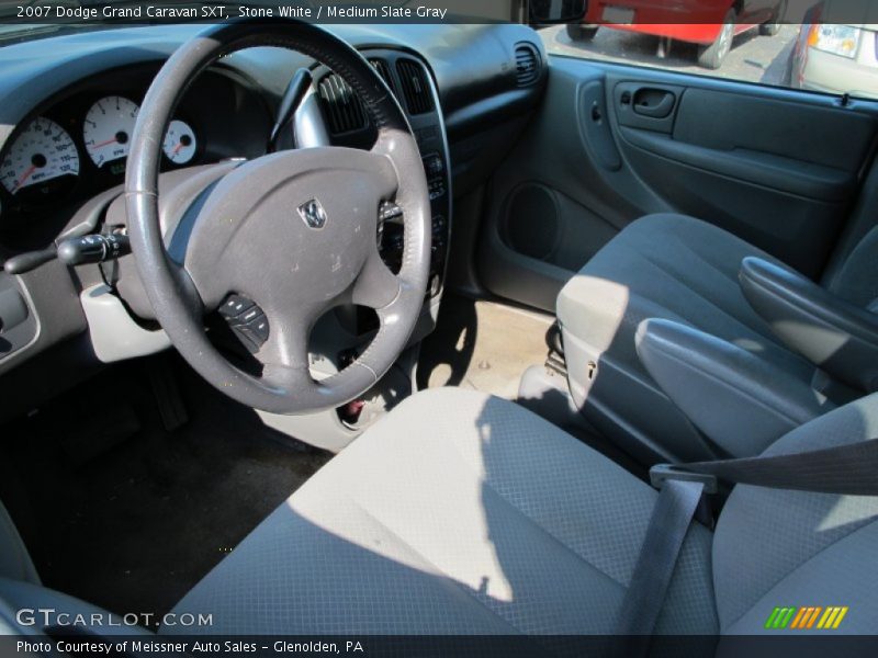 Stone White / Medium Slate Gray 2007 Dodge Grand Caravan SXT