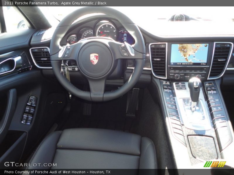 Agate Grey Metallic / Black 2013 Porsche Panamera Turbo