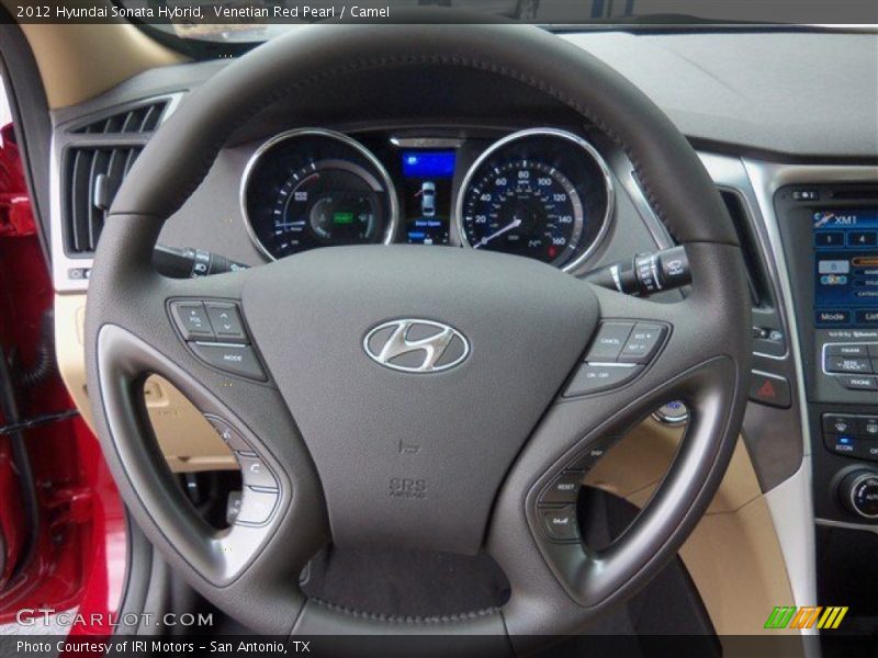 Venetian Red Pearl / Camel 2012 Hyundai Sonata Hybrid