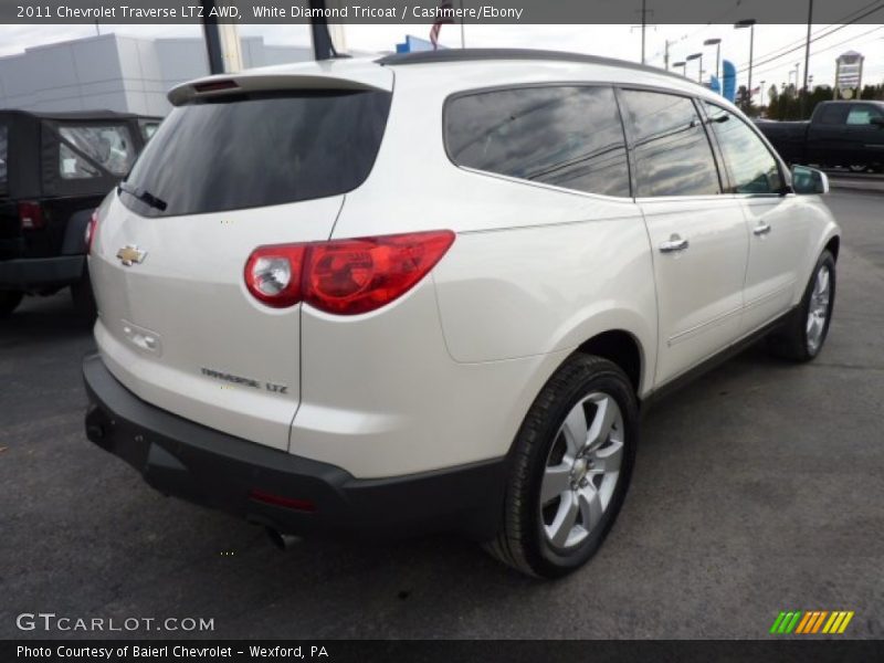 White Diamond Tricoat / Cashmere/Ebony 2011 Chevrolet Traverse LTZ AWD