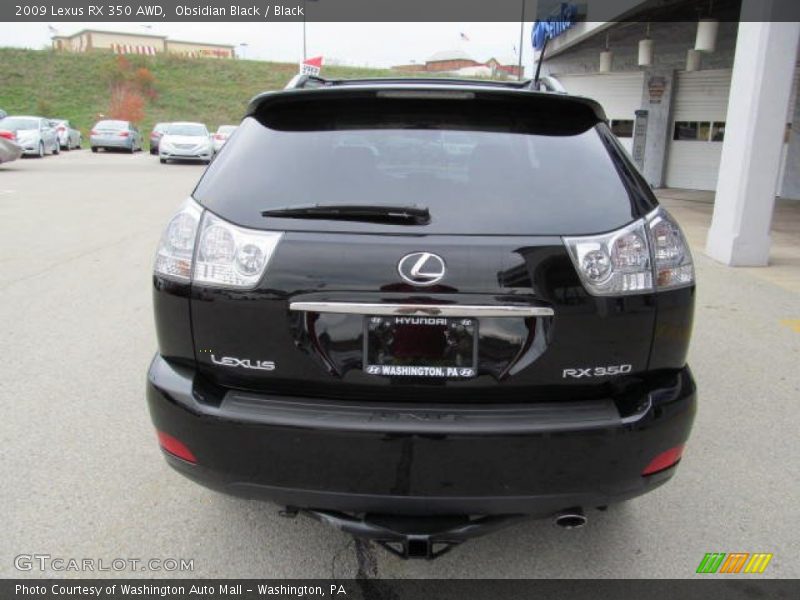 Obsidian Black / Black 2009 Lexus RX 350 AWD