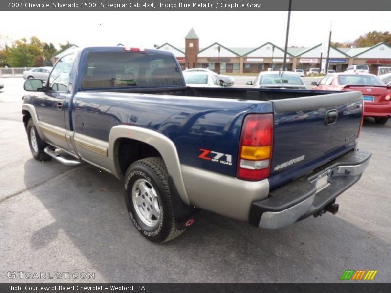 Indigo Blue Metallic / Graphite Gray 2002 Chevrolet Silverado 1500 LS Regular Cab 4x4