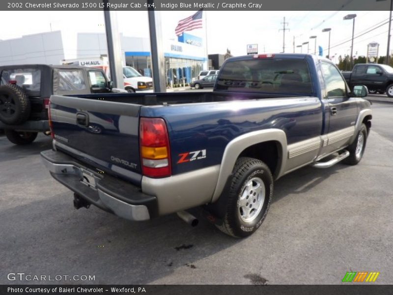 Indigo Blue Metallic / Graphite Gray 2002 Chevrolet Silverado 1500 LS Regular Cab 4x4