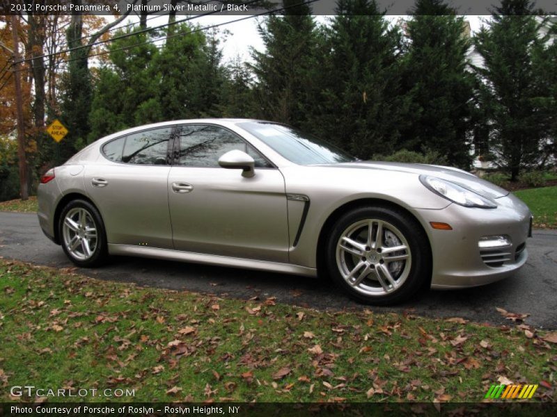 Platinum Silver Metallic / Black 2012 Porsche Panamera 4