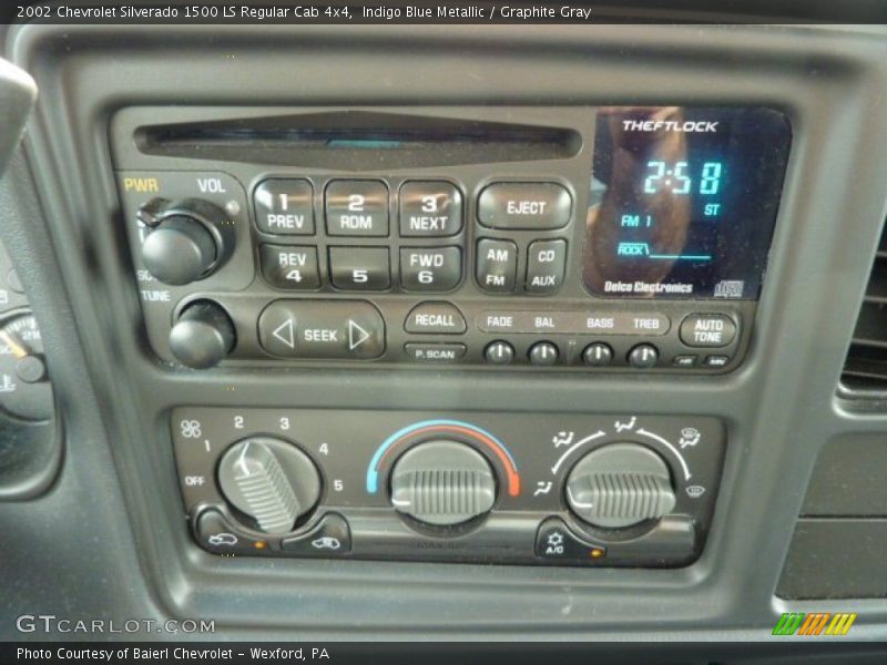 Indigo Blue Metallic / Graphite Gray 2002 Chevrolet Silverado 1500 LS Regular Cab 4x4