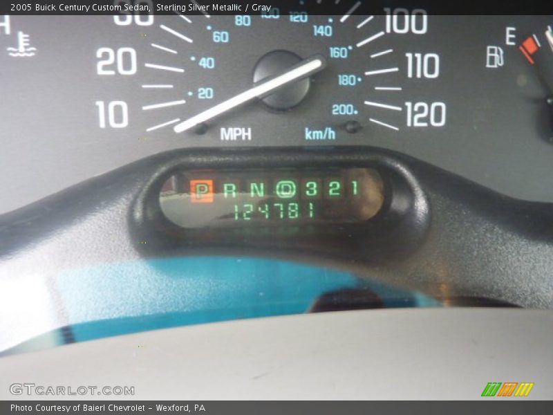 Sterling Silver Metallic / Gray 2005 Buick Century Custom Sedan