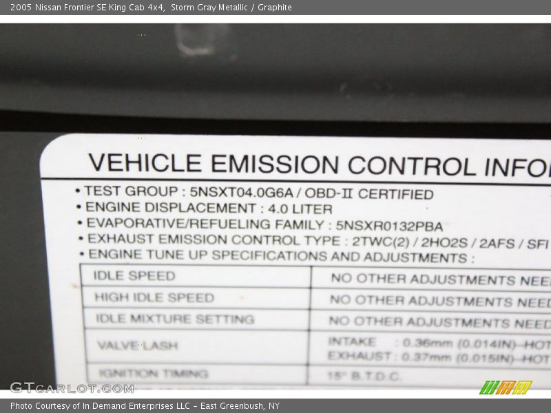 Storm Gray Metallic / Graphite 2005 Nissan Frontier SE King Cab 4x4
