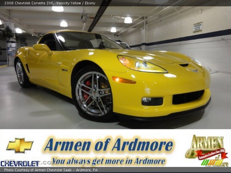Velocity Yellow / Ebony 2008 Chevrolet Corvette Z06