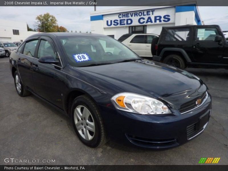 Imperial Blue Metallic / Gray 2008 Chevrolet Impala LS