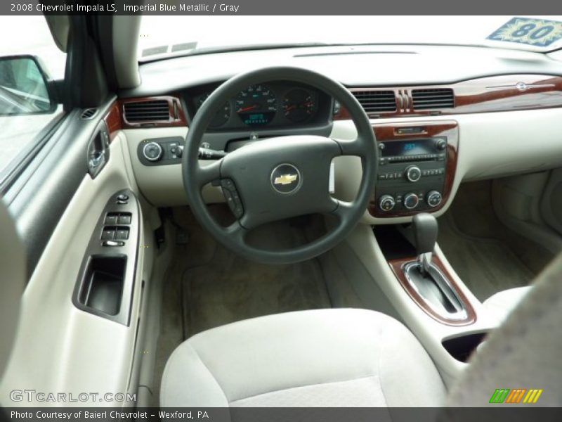 Imperial Blue Metallic / Gray 2008 Chevrolet Impala LS