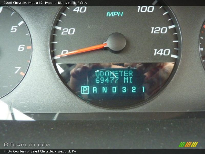 Imperial Blue Metallic / Gray 2008 Chevrolet Impala LS
