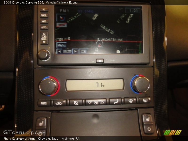 Controls of 2008 Corvette Z06