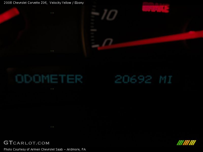 Velocity Yellow / Ebony 2008 Chevrolet Corvette Z06