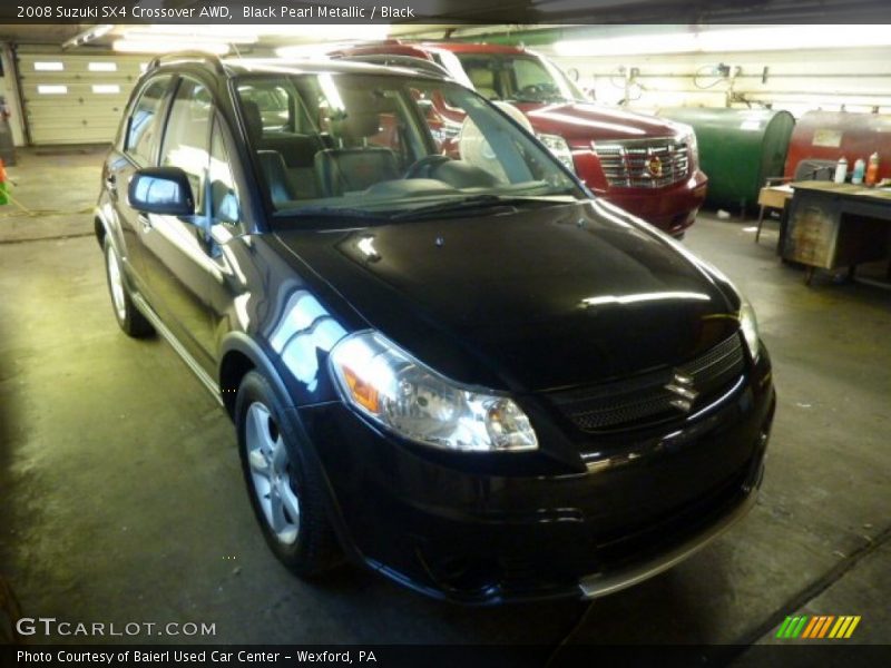 Black Pearl Metallic / Black 2008 Suzuki SX4 Crossover AWD