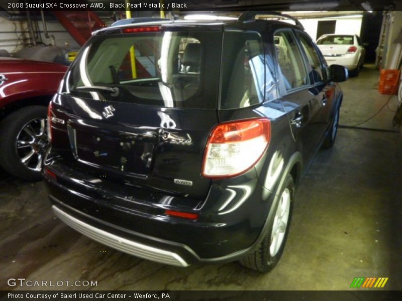 Black Pearl Metallic / Black 2008 Suzuki SX4 Crossover AWD