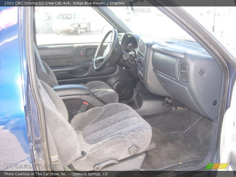 Indigo Blue Metallic / Graphite 2001 GMC Sonoma SLS Crew Cab 4x4