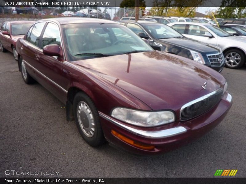 Maple Red Pearl / Medium Gray 2001 Buick Park Avenue