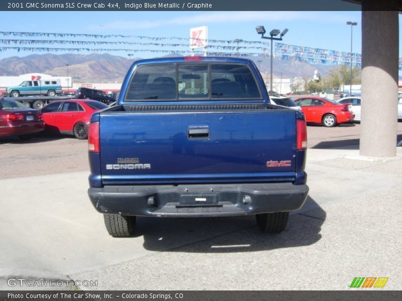 Indigo Blue Metallic / Graphite 2001 GMC Sonoma SLS Crew Cab 4x4