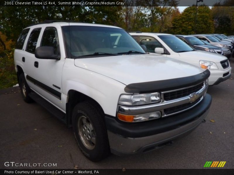 Summit White / Graphite/Medium Gray 2001 Chevrolet Tahoe LS 4x4