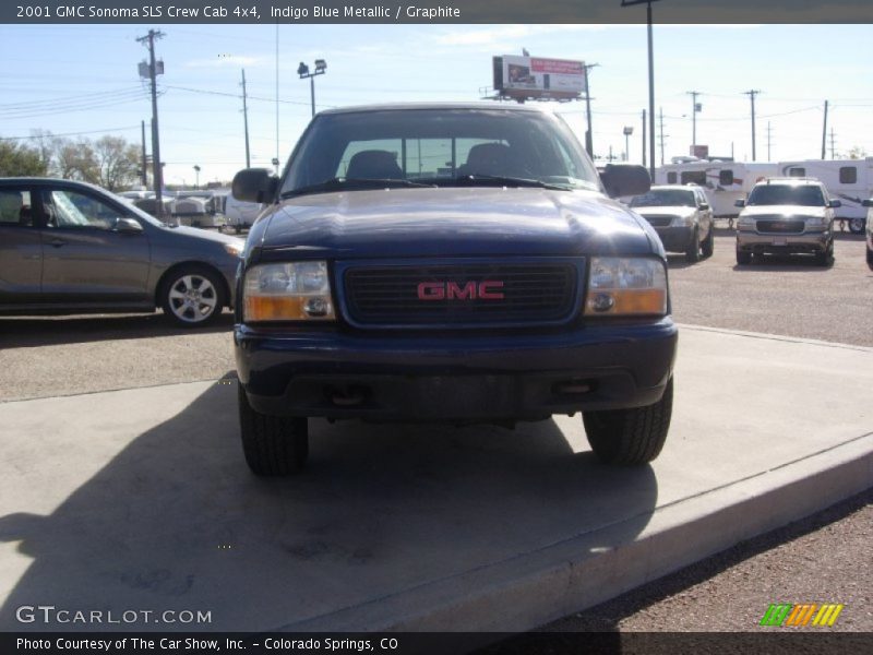 Indigo Blue Metallic / Graphite 2001 GMC Sonoma SLS Crew Cab 4x4