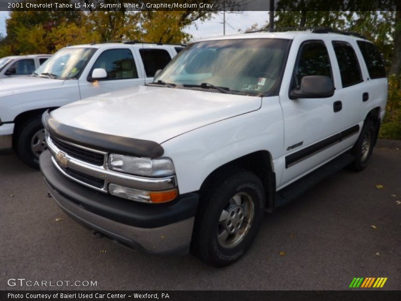 Summit White / Graphite/Medium Gray 2001 Chevrolet Tahoe LS 4x4
