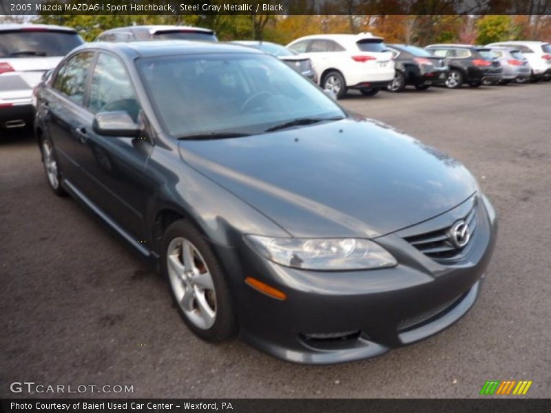 Steel Gray Metallic / Black 2005 Mazda MAZDA6 i Sport Hatchback
