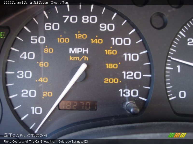 Green / Tan 1999 Saturn S Series SL2 Sedan