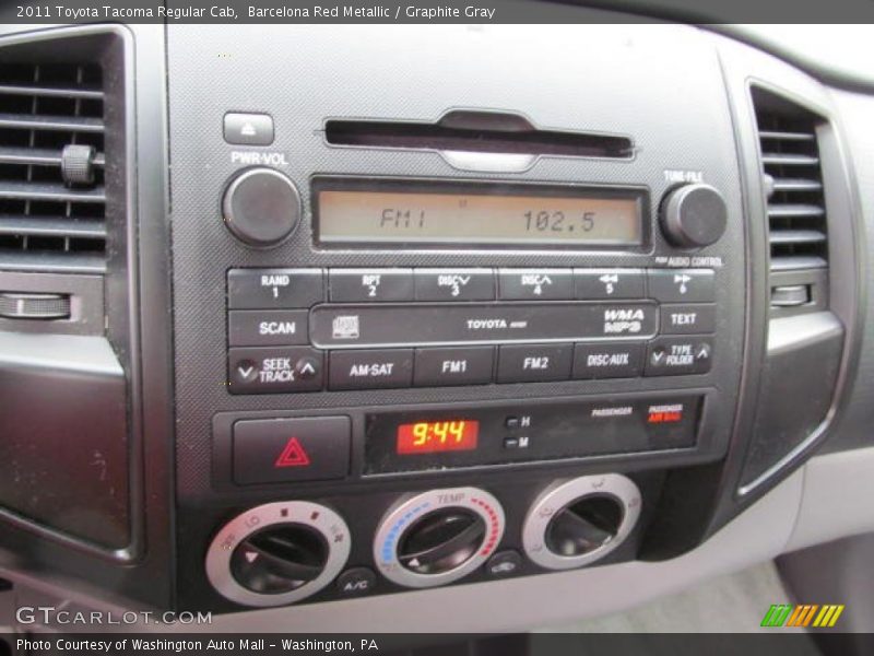 Barcelona Red Metallic / Graphite Gray 2011 Toyota Tacoma Regular Cab