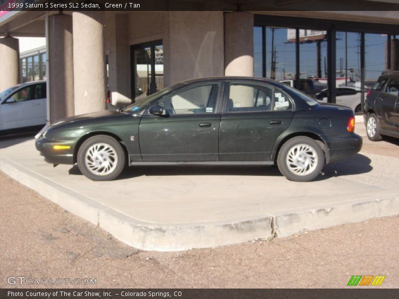 Green / Tan 1999 Saturn S Series SL2 Sedan