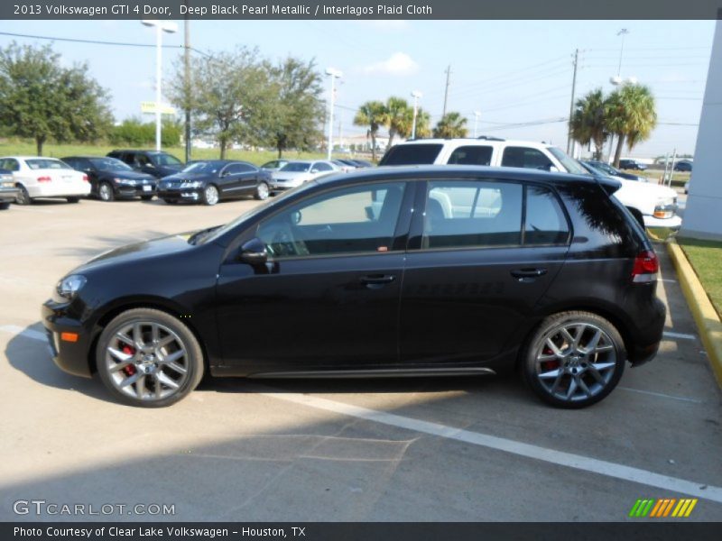 Deep Black Pearl Metallic / Interlagos Plaid Cloth 2013 Volkswagen GTI 4 Door