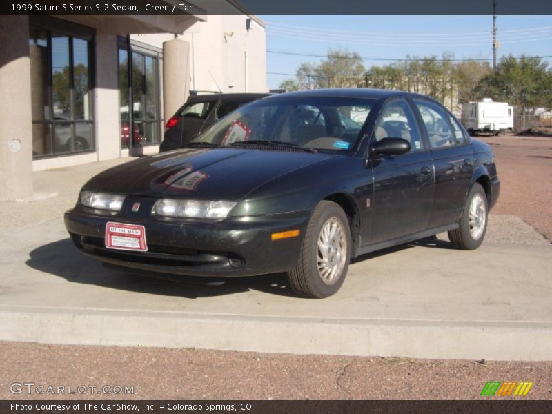 Green / Tan 1999 Saturn S Series SL2 Sedan