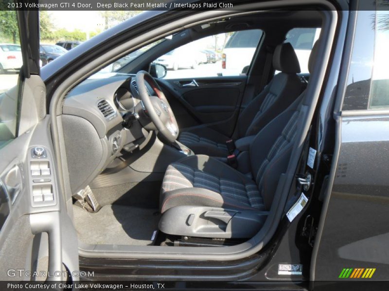 Deep Black Pearl Metallic / Interlagos Plaid Cloth 2013 Volkswagen GTI 4 Door