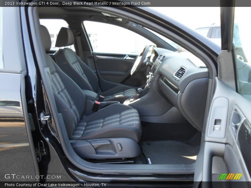 Deep Black Pearl Metallic / Interlagos Plaid Cloth 2013 Volkswagen GTI 4 Door