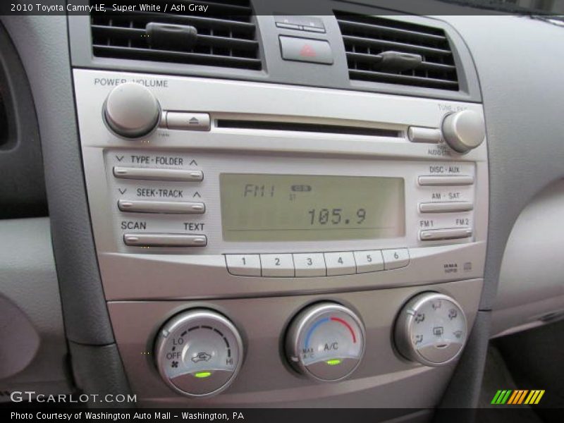 Super White / Ash Gray 2010 Toyota Camry LE