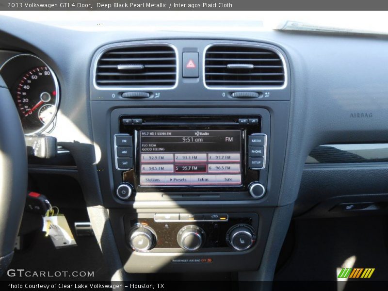Deep Black Pearl Metallic / Interlagos Plaid Cloth 2013 Volkswagen GTI 4 Door